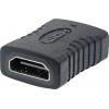 Manhattan 353465 HDMI adaptér [1x HDMI zásuvka - 1x HDMI zásuvka] černá pozlacené kontakty 0 mm