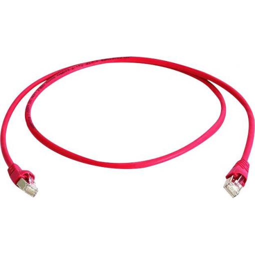 Telegärtner RJ45 (křížený) síťový kabel CAT 6A S/FTP 2.00 m červená samozhášecí, bez halogenů