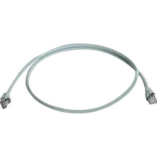 Telegärtner 100008268 RJ45 síťové kabely, propojovací kabely CAT 6A S/FTP 1.50 m šedá dvoužilový stíněný, s ochranou, samozhášecí 1 ks