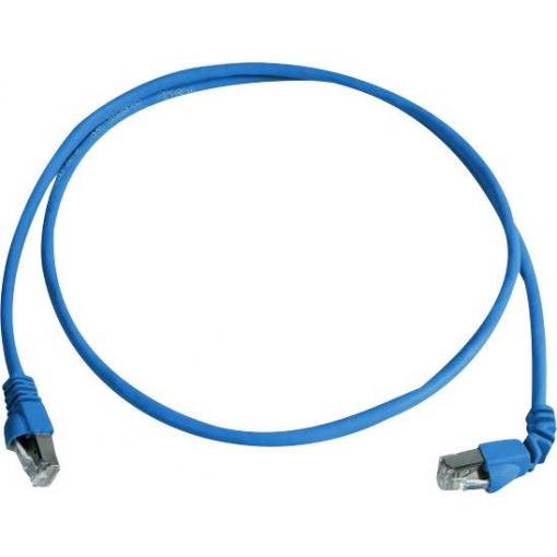 Telegärtner 100008017 RJ45 síťové kabely, propojovací kabely CAT 6A S/FTP 1.00 m modrá samozhášecí, bez halogenů 1 ks