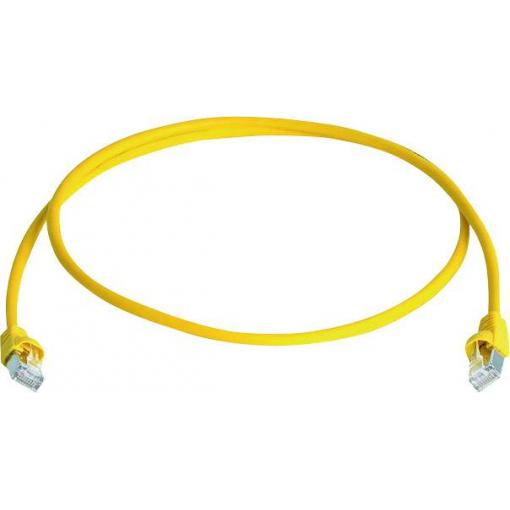 Telegärtner 100009133 RJ45 síťové kabely, propojovací kabely CAT 6A S/FTP 50.00 m žlutá samozhášecí, bez halogenů, UL certifikace 1 ks