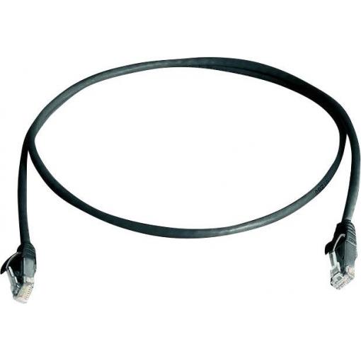 Telegärtner 100008781 RJ45 síťové kabely, propojovací kabely CAT 5e U/UTP 5.00 m černá samozhášecí, bez halogenů 1 ks
