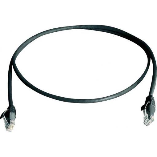 Telegärtner 100008058 RJ45 síťové kabely, propojovací kabely CAT 6 U/UTP 1.00 m černá samozhášecí, bez halogenů 1 ks