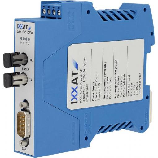 Ixxat 1.01.0068.46010 CAN-CR210/FO Opakovač CAN FO datová sběrnice CAN, D-SUB9, optické, F-ST 12 V/DC, 24 V/DC 1 ks