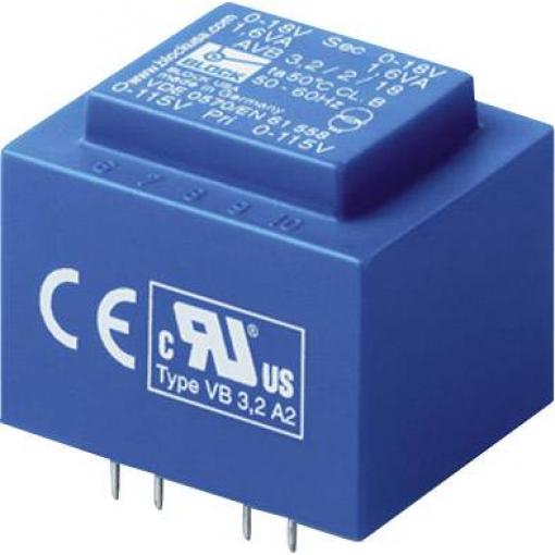 BLOCK AVB 3,2/2/9 transformátor do DPS 2 x 115 V 2 x 9 V/AC 3.20 VA 177 mA