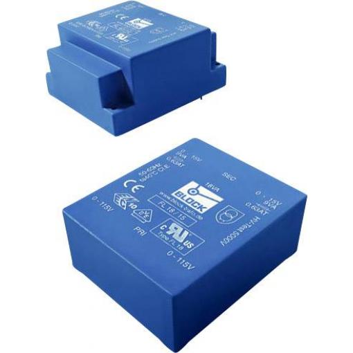 BLOCK FL 6/8 transformátor do DPS 2 x 115 V 2 x 8 V/AC 6 VA 0.375 mA