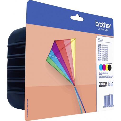 Brother Ink LC-223 originál kombinované balení černá, azurová, purppurová, žlutá LC223VALBPDR