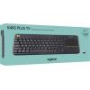 Logitech Wireless K400 Plus bezdrátový klávesnice německá, QWERTZ černá integrovaný touchpad, tlačítka myši