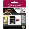 Transcend Ultimate (600x) paměťová karta microSDHC Industrial 8 GB Class 10, UHS-I vč. SD adaptéru