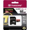 Transcend Ultimate (600x) paměťová karta microSDHC 16 GB Class 10, UHS-I vč. SD adaptéru