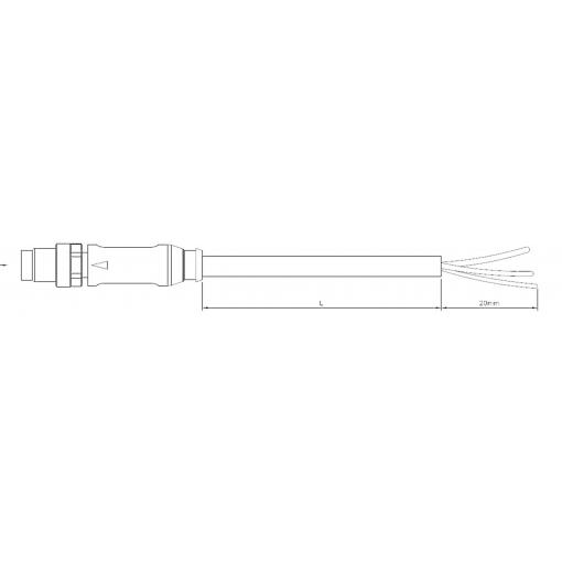 TE Connectivity upravený zástrčkový konektor pro senzory - aktory, 1-2273000-1, piny: 3, 1.50 m, 1 ks
