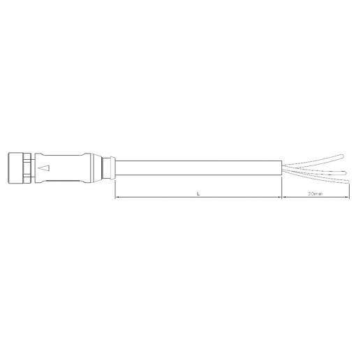 TE Connectivity upravený zástrčkový konektor pro senzory - aktory, 2273047-3, piny: 5, 5.00 m, 1 ks