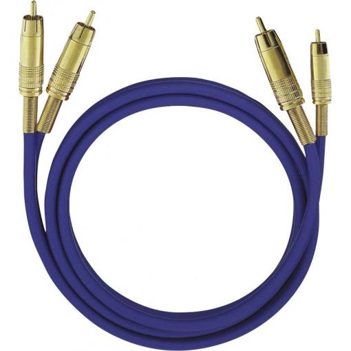 cinch audio kabel [2x cinch zástrčka - 2x cinch zástrčka] 10.00 m modrá pozlacené kontakty Oehlbach NF 1 Master