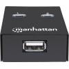 Manhattan Manhattan USB-A Automatic Sharing Switch, 2x USB-B Ports, 480 Mbps (USB 2.0) 2 porty USB 2.0 přepínač černá