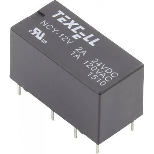 Texcell NCY-12V, 1405600 relé do DPS, monostabilní, 1 cívka, 60 V/DC, 240 V/AC, 2 A, 1 ks