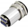 TRU COMPONENTS USB-14-BK Dvojitá vestavná zásuvka USB A 3.0 zásuvka, vestavná Množství: 1 ks