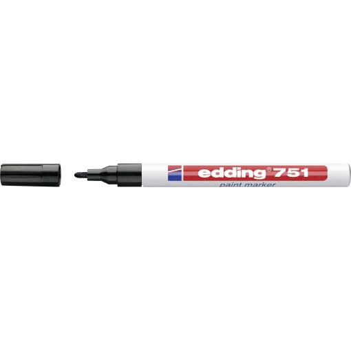 Edding 751 paint marker 4-751001 popisovač na laky černá 1 mm, 2 mm