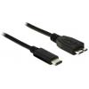 Delock USB kabel USB 3.2 Gen1 (USB 3.0 / USB 3.1 Gen1) USB-C ® zástrčka, USB Micro-B 3.0 zástrčka 1.00 m černá 83677