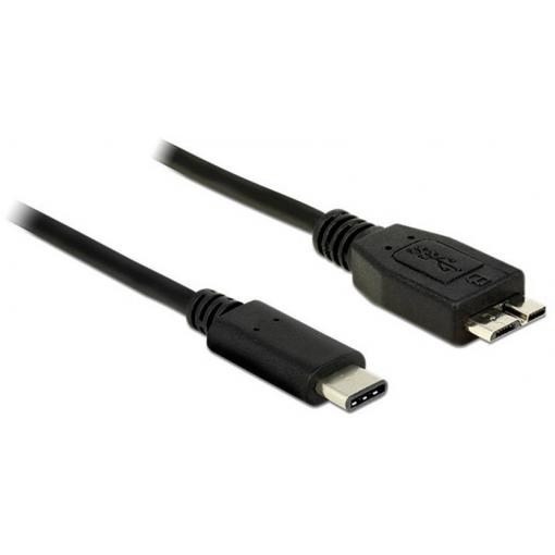 Delock USB kabel USB 3.2 Gen1 (USB 3.0 / USB 3.1 Gen1) USB-C ® zástrčka, USB Micro-B 3.0 zástrčka 1.00 m černá 83677