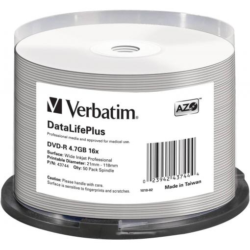 Verbatim 43744 DVD-R 4.7 GB 50 ks vřeteno s potiskem