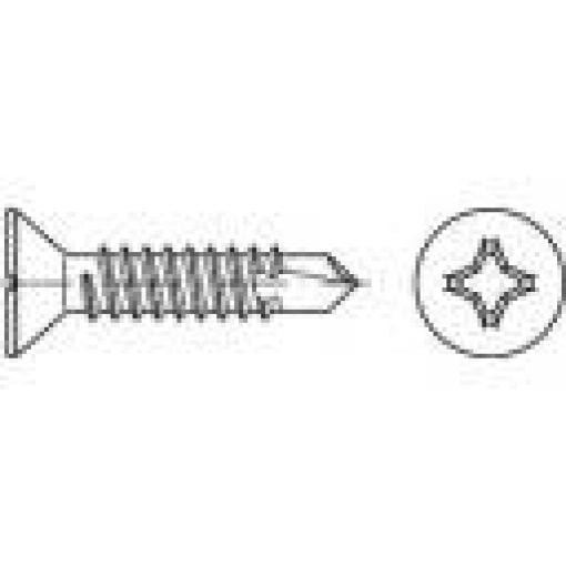 TOOLCRAFT 141493 závrtný šroub 3.9 mm 19 mm křížová drážka Philips DIN 7504 ocel galvanizováno zinkem 1000 ks