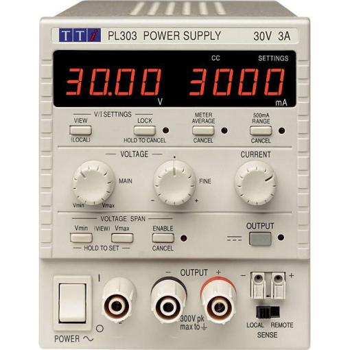Aim TTi PL303-P laboratorní zdroj s nastavitelným napětím, 0 - 30 V/DC, 0 - 3 A, 90 W, výstup 1 x, 51180-0800