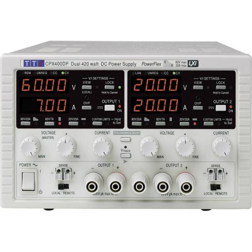 Aim TTi CPX400DP laboratorní zdroj s nastavitelným napětím, 0 - 60 V/DC, 0 - 20 A, 840 W, LAN, LXI, RS-232, USB, výstup 2 x, 51153-8100