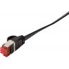 LogiLink CF2033S RJ45 síťové kabely, propojovací kabely CAT 6 U/FTP 1.00 m černá pozlacené kontakty 1 ks