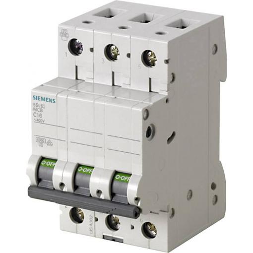 Siemens 5SL63067 5SL6306-7 elektrický jistič 3pólový 6 A 400 V
