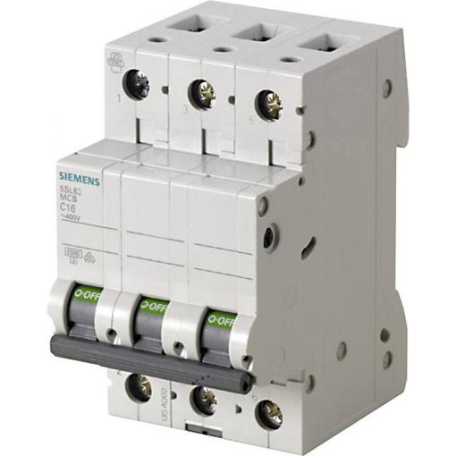 Siemens 5SL63637 5SL6363-7 elektrický jistič 3pólový 63 A 400 V