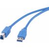 Renkforce USB kabel USB 3.2 Gen1 USB-A zástrčka, USB-B zástrčka 0.50 m modrá pozlacené kontakty RF-4260498