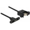 Delock USB kabel USB 2.0 USB Micro-B zásuvka, USB-A zásuvka 0.25 m černá 85109