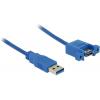 Delock USB kabel USB 3.2 Gen1 USB-A zástrčka, USB-A zásuvka 1.00 m modrá 85112