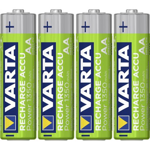 Varta RECH.AC.Power AA1350mAh Bli4 akumulátor AA, Ni-MH, 1350 mAh, 1.2 V, 4 ks
