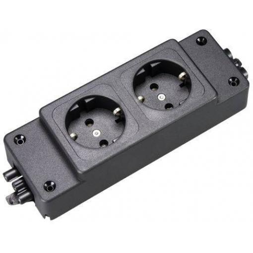 Wieland Electric 99.600.0028.0 2násobný zásuvkový modul bez spínače černá