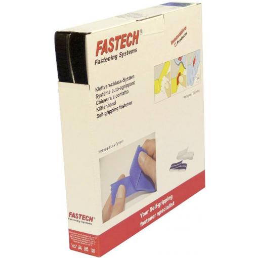 FASTECH® B20-STD-HL999925 pásek se suchým zipem k našití háčková a flaušová část (d x š) 25 m x 20 mm černá 25 m