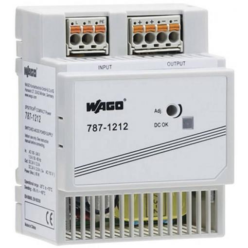WAGO 787-1212 síťový zdroj na DIN lištu 24 V 2.5 A 60 W Počet výstupů:1 x Obsah 1 ks