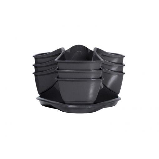 Květináč na bylinky COUBI HERBAL grafit 29,5x29,5x38cm