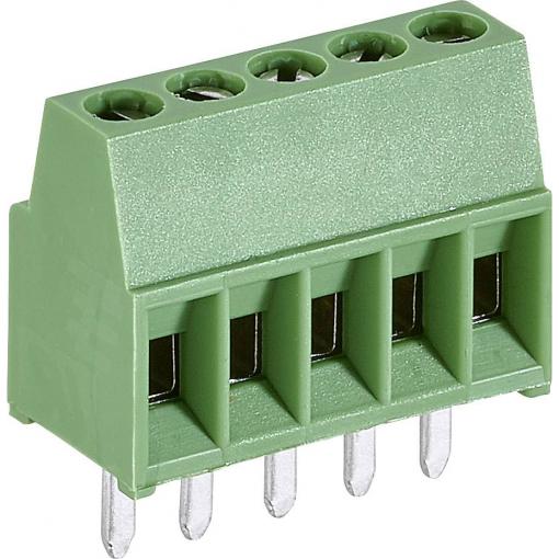 TE Connectivity 282834-5 šroubová svorkovnice 1.4 mm² Pólů 5 zelená 1 ks