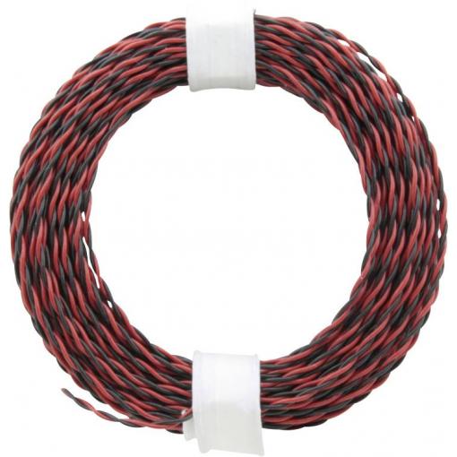 Donau Elektronik 210-10 lanko/ licna 2 x 0.04 mm² + 2 x 0.04 mm² červená/černá 10 m