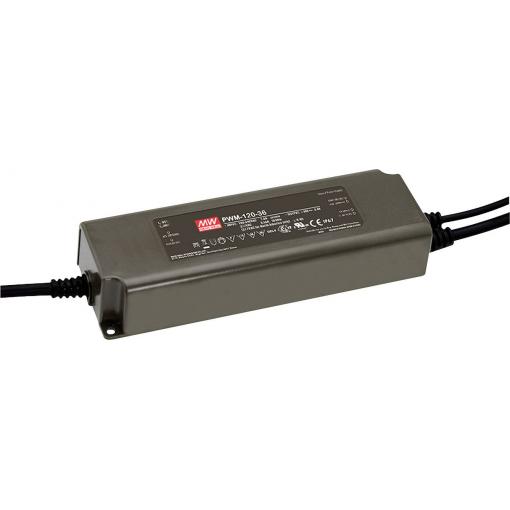 MEAN WELL PWM-120-48 LED driver, napájecí zdroj pro LED konstantní napětí, konstantní proud 120 W 2.5 A 48 V/DC stmívatelný, PFC spínací obvod , ochrana proti