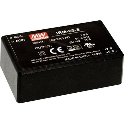 MEAN WELL IRM-60-5 AC/DC zdroj do DPS 50 W