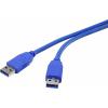Renkforce USB kabel USB 3.2 Gen1 USB-A zástrčka, USB-A zástrčka 1.80 m modrá pozlacené kontakty RF-4369449