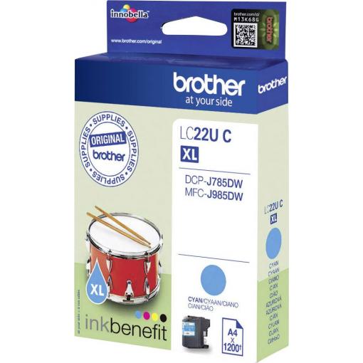 Brother Ink LC-22U C originál azurová LC-22 UC