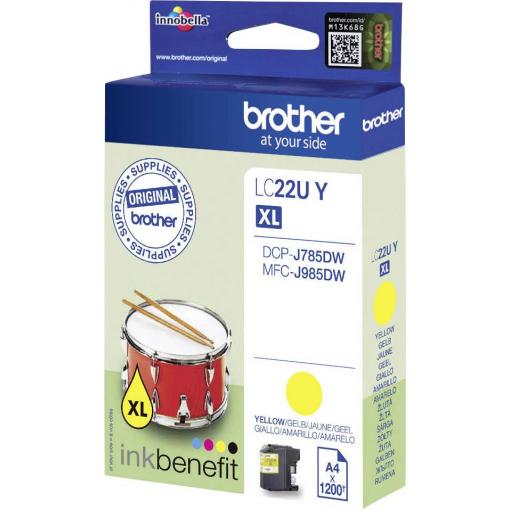 Brother Ink LC-22U Y originál žlutá LC-22 UY