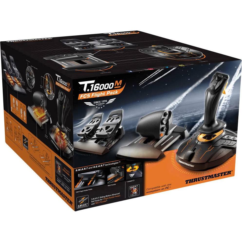 Thrustmaster T16000m Fcs Flight Pack Joystick K Leteckému Simulátoru Usb Pc černá Vč Pedálů 