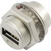 TRU COMPONENTS 93038c232 Kovová vestavná zásuvka USB A zásuvka, vestavná Množství: 1 ks