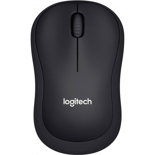 Logitech M220 Silent optická myš, přenos bezdrátový, 3 tlačítko, 1000 dpi, černá