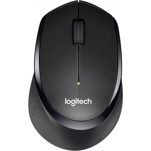 Logitech M330 Silent Plus optická myš, přenos bezdrátový, 3 tlačítko, 1000 dpi, černá