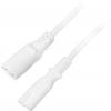 LogiLink napájecí prodlužovací kabel [1x IEC C8 zástrčka - 1x IEC C7 zásuvka] 2.00 m bílá